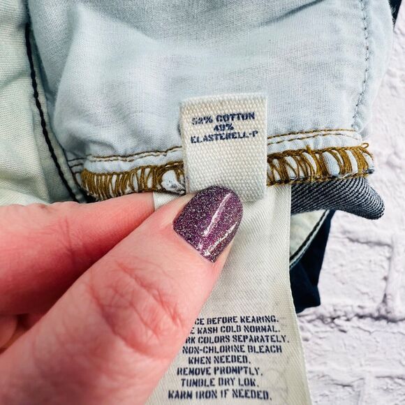 Lands End Jeans Womans 28 Blue Super Slim Fit Denim Dark Indigo - Picture 5 of 11